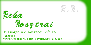 reka nosztrai business card